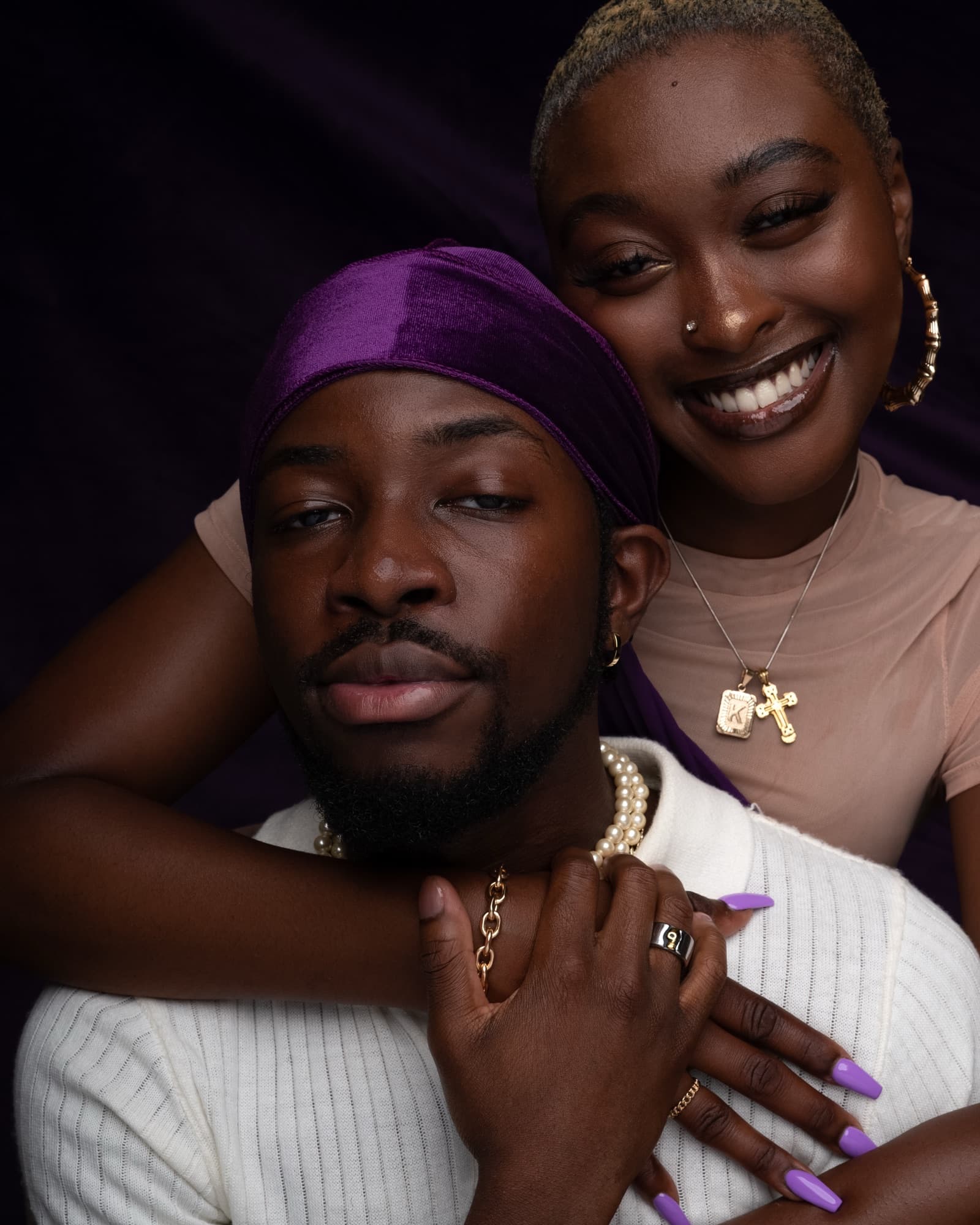 Lavender Love I — intimate fine-art couple portrait, selected for Photo Vogue Top 500 by 12 Bit Studios